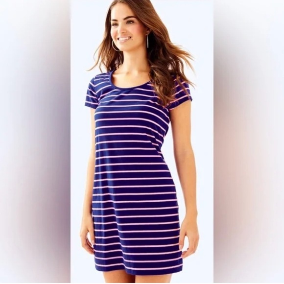 Lilly Pulitzer Dresses & Skirts - Lilly Pulitzer Beacon Dress Twilight Blue Coastal Shell Size large style 30686